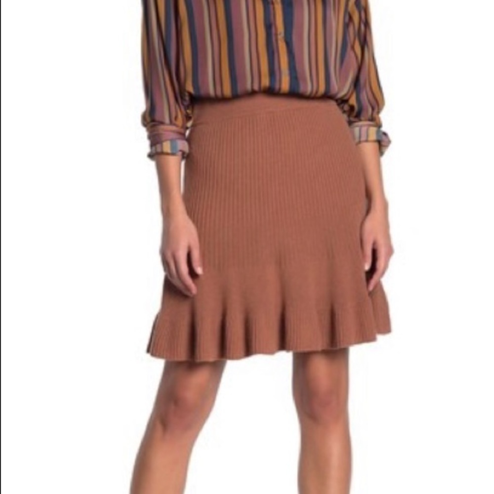 Free People Solid Cocoa Skirt